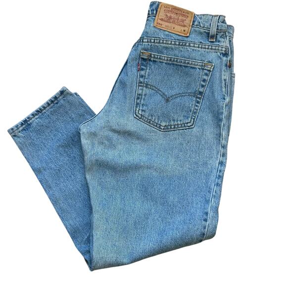 Vintage Levi's Jeans 550 Relaxed FIt Tapered Leg High Rise Mom Medium Wash 12 P - Picture 4 of 15